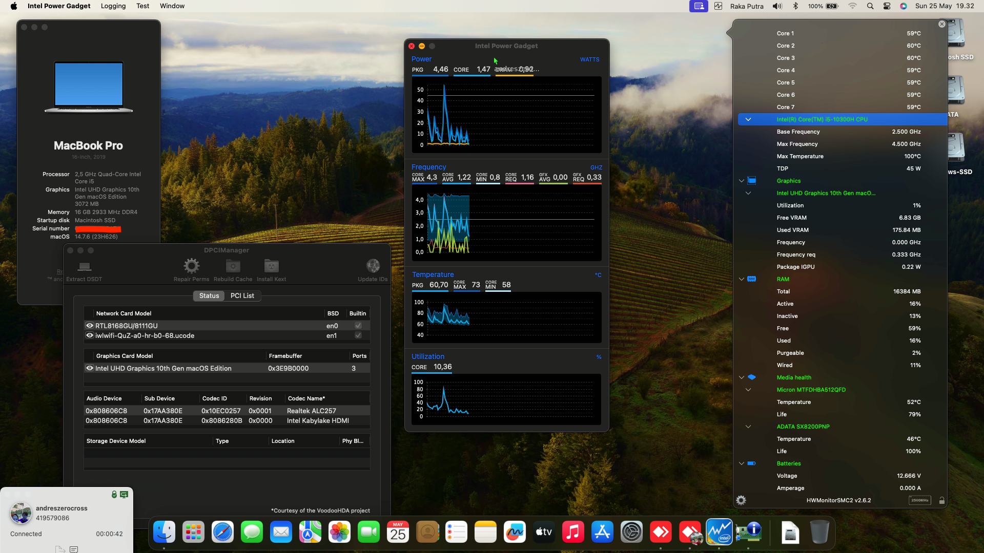 Success Hackintosh macOS Sonoma 14.7.6 Build 23H626 in Lenovo Ideapad Gaming 3 15IMH05